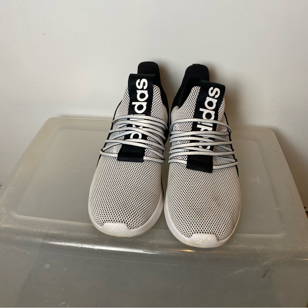 Adidas Lite Racer Adapt 7.0 Men’s Running Shoe Size 11.5 Black White No Tie